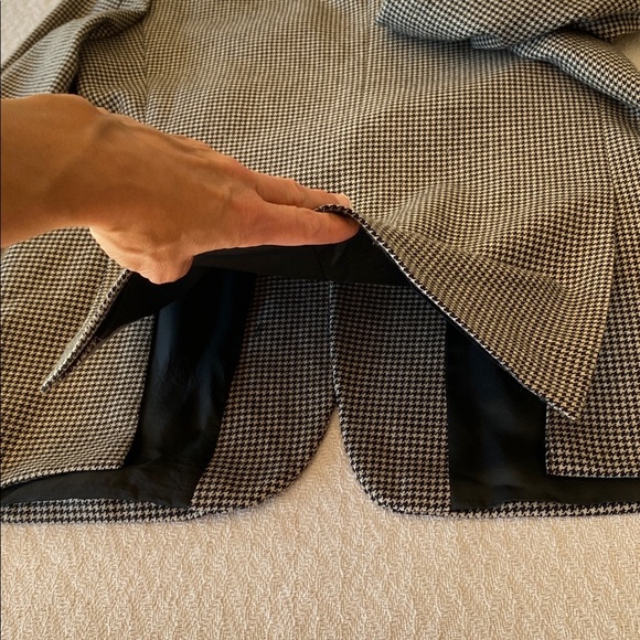 Marks & Spencer Cashmere Wool Black and White Houndstooth Blazer Short classic - Picture 12 of 16